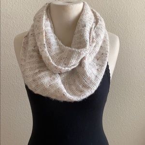 Knit Infinity Scarf - White/Multicolored